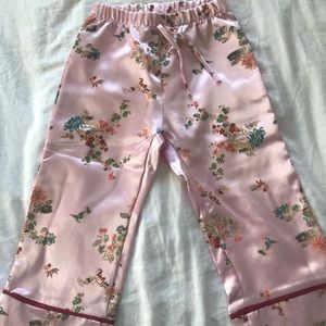 Girls 4T Pink and Green Pajama Pants